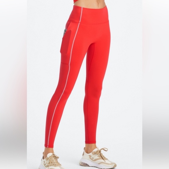 Fabletics Pants - FABLETICS TRINITY MOTION 365 HW UTILITY LEGGINGS SIZE XXS ORANGE COLOR EUC